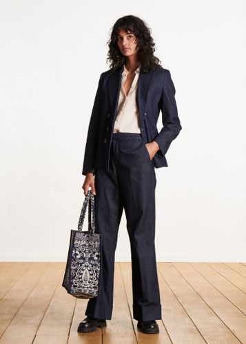 Veste de blazer en denim brut - La Fée Maraboutée - Modalova