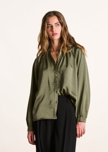 Chemise ample en satin à col rond - La Fée Maraboutée - Modalova