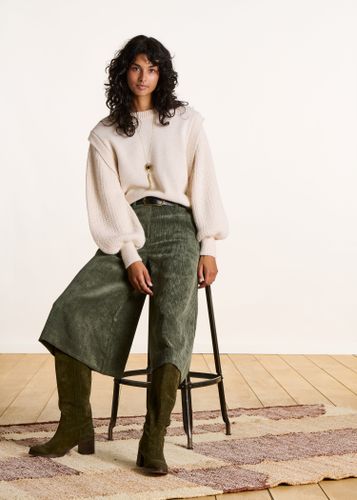 Bermuda long en velours côtelé - La Fée Maraboutée - Modalova