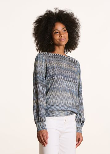 T-shirt zigzag oversize manches longues - La Fée Maraboutée - Modalova