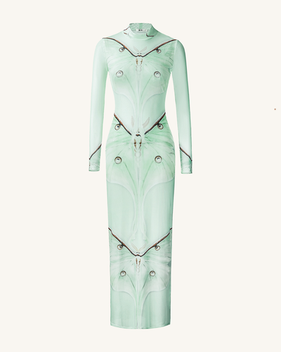 Robe en tulle transparent Moth – Vert/Beige - JW PEI - Modalova