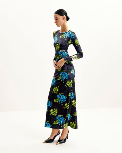 Robe Longue à Manches Longues Zoe à Imprimé Floral Vif - Multicolore - JW PEI - Modalova