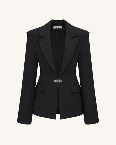 Blazer Deep-V à Boucle de Verrouillage Layla - Noir - JW PEI - Modalova