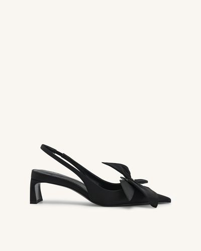 Escarpins slingback avec appliques florales Queena - Noir - JW PEI - Modalova