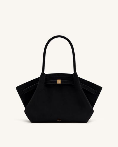 Sac fourre-tout moyen en similicuir suédé Hana - Noir - JW PEI - Modalova