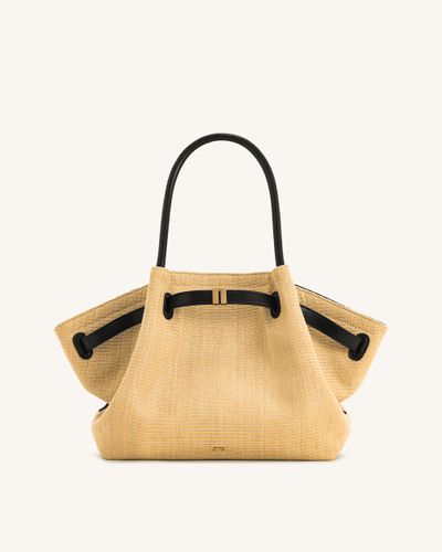 Hana Sac Cabas Moyen en Faux Paille - Paille Brune - JW PEI - Modalova
