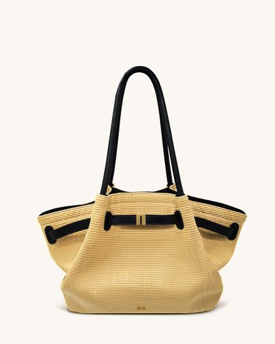 Hana Sac Cabas Moyen en Faux Paille - Paille Brune - JW PEI - Modalova