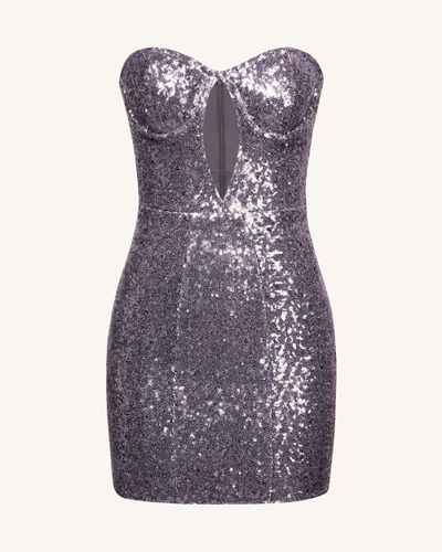 Robe Mini Sans Bretelles à Paillettes Violette Brynlee - Violette - JW PEI - Modalova