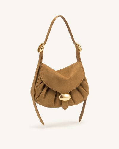 Avery Sac hobo drapé en suédine - Camel - JW PEI - Modalova