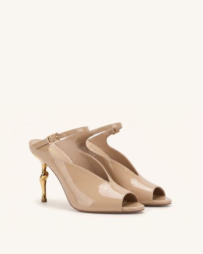 Alivia Talons peep-toe en métal doré - Kaki - JW PEI - Modalova