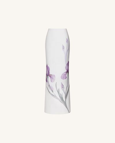 Jupe longue à motif Iris - Blanc - JW PEI - Modalova
