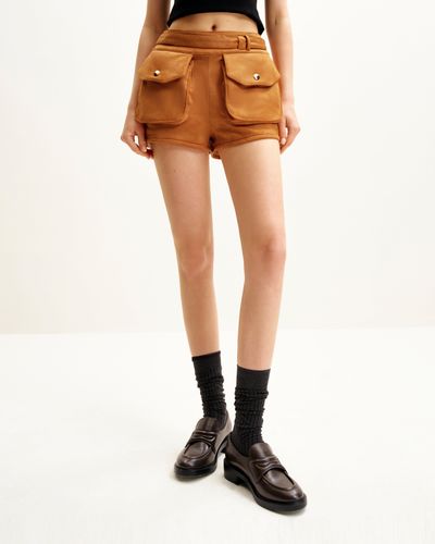 Short utilitaire taille haute Abigail - Marron - JW PEI - Modalova