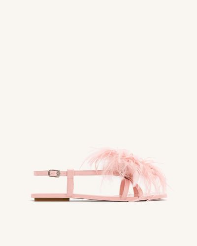 Sandales Plates Duveteuses - Rose beige - JW PEI - Modalova