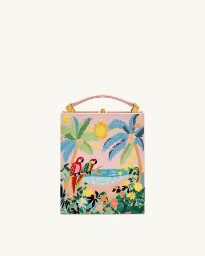 Sac Pochette Taya en forme de livre avec motif perroquet tropical – Rose - JW PEI - Modalova