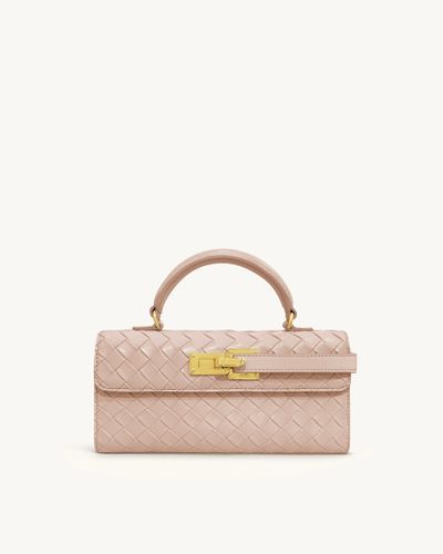 Sac à poignée supérieure Keyla avec texture tressée – Rose - JW PEI - Modalova