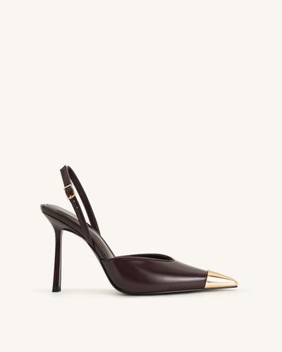 Escarpins slingback Savannah à bout doré - Bordeaux - JW PEI - Modalova
