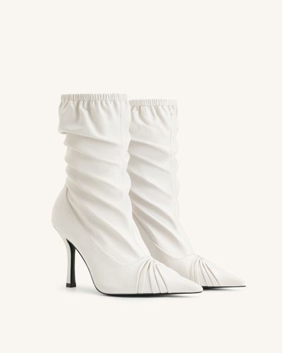 Bottines en cuir avec détails à panneaux Joanne - Blanc - JW PEI - Modalova