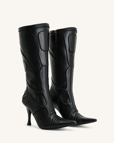 Bottes de moto futuristes à talons Odette - Noir - JW PEI - Modalova