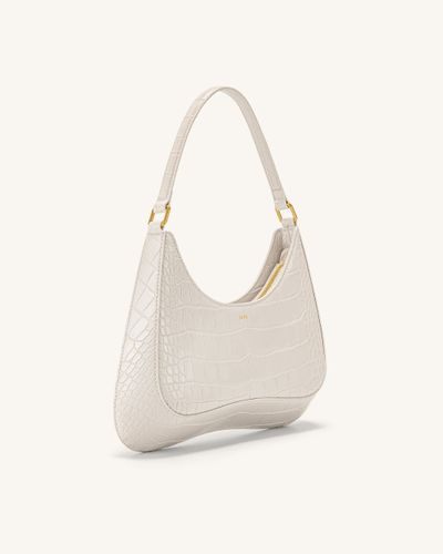 Sac Bandoulière Ruby - Beige Effet Croco - JW PEI - Modalova
