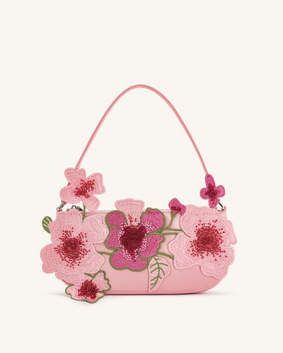 Leona Sac d'Épaule Orné de Perles - Rose - JW PEI - Modalova