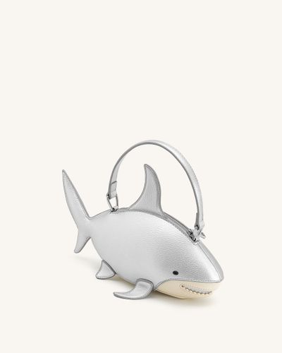 Sac Nerys à poignée supérieure effet requin - Argent - JW PEI - Modalova