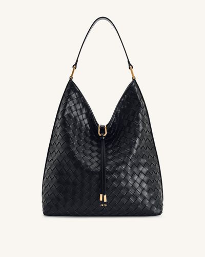 Sac à main épaule Aria à texture tissée - Noir - JW PEI - Modalova