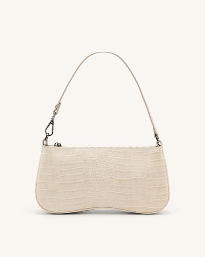 Sac Bandoulière Eva - Beige Effet Croco - JW PEI - Modalova