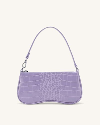 Sac Bandoulière Eva - Violet Clair Effet Croco - JW PEI - Modalova