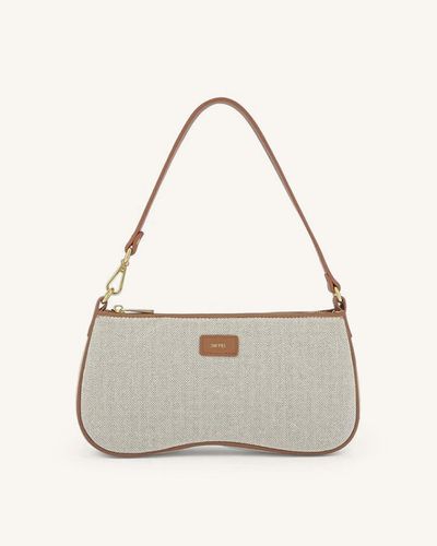 Sac Bandoulière Eva - Beige Canevas - JW PEI - Modalova