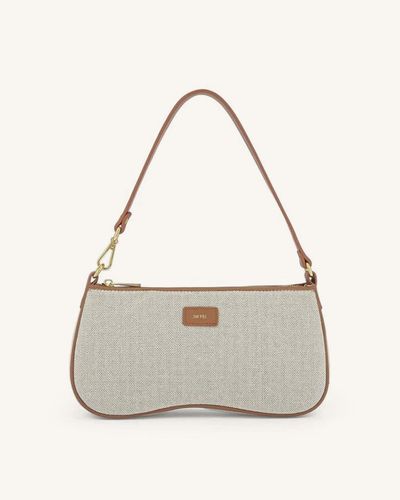 Sac Bandoulière Eva - Beige Canevas - JW PEI - Modalova