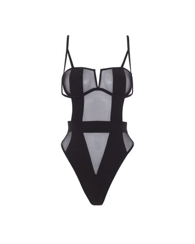 Bluebella Orla Sheer Mesh Bodysuit Black - 32B - Bluebella - US - Modalova