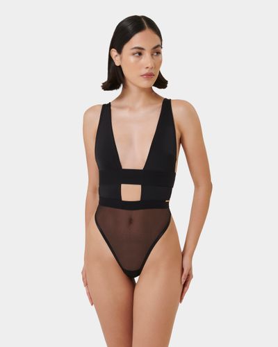 Topaz Strappy Sheer Bodysuit Black - Black / S - Bluebella - US - Modalova