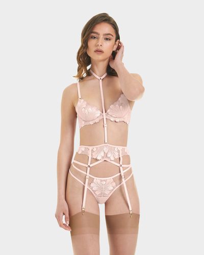 Colette Garter Belt Harness Pearl Pink - Bluebella - US - Modalova