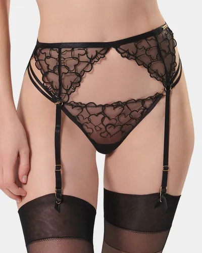 Valentina Garter Belt Black - Black / 2XL - Bluebella - Modalova