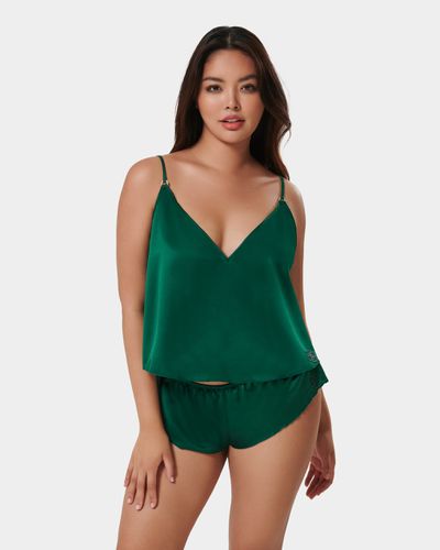 Faye Luxury Satin Cami and Short Set Aventurine Green - Bluebella - US - Modalova