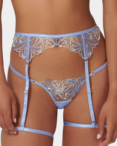 Lilly Thigh Harness Hydrangea Blue/Ice Water Blue/Sheer - Blue / L - Bluebella - US - Modalova
