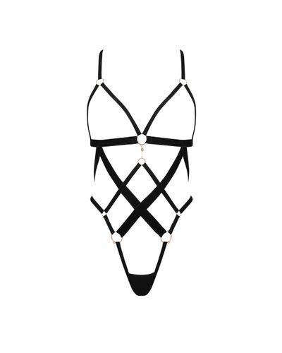 Bluebella Simone Open Harness Bodysuit Black - L - Bluebella - US - Modalova