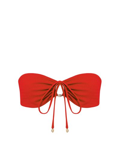 Shala Multi-Way Bandeau Bikini Top Red - Bluebella - US - Modalova