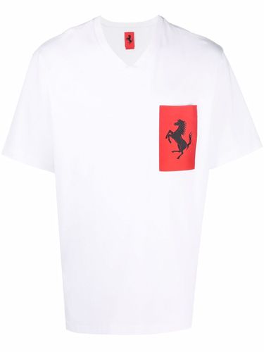 FERRARI - Logo Cotton T-shirt - Ferrari - Modalova
