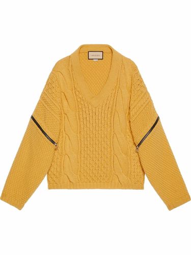 GUCCI - Wool Cable-knit Jumper - Gucci - Modalova