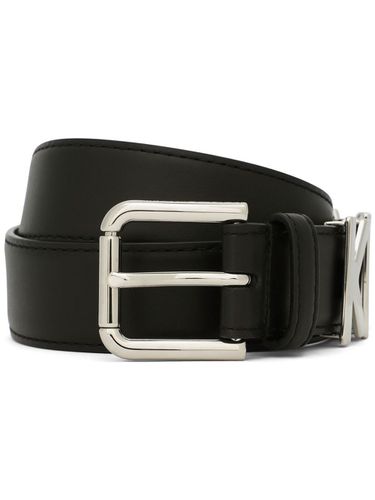 DOLCE & GABBANA - Logo Leather Belt - Dolce & Gabbana - Modalova