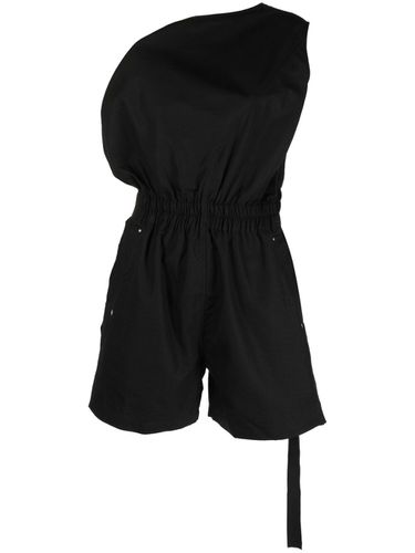 One-shoulder Short Cotton Jumpsuit - Rick Owens Drkshdw - Modalova