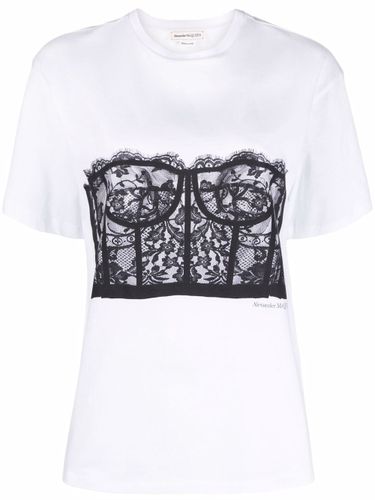 Lace Corset T-shirt - Alexander McQueen - Modalova