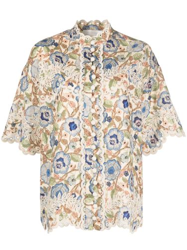 Embroidered Cotton Shirt - Zimmermann - Modalova