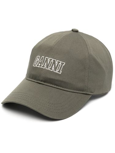 GANNI - Logo Cotton Baseball Cap - Ganni - Modalova