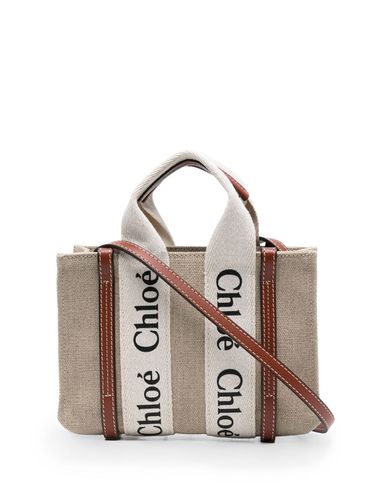 CHLOÉ - Woody Mini Canvas And Leather Crossbody Bag - Chloé - Modalova
