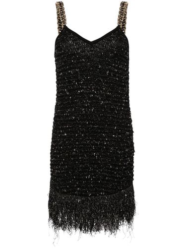 BALMAIN - Fringed Tweed Short Dress - Balmain - Modalova