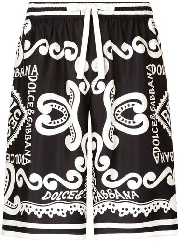 Marina Print Silk Shorts - Dolce & Gabbana - Modalova