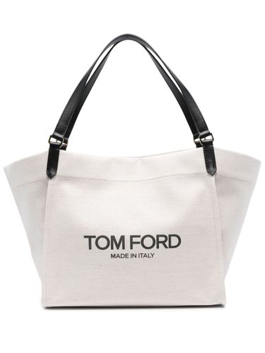 Canvas And Leather Large Tote Bag - Tom Ford - Modalova