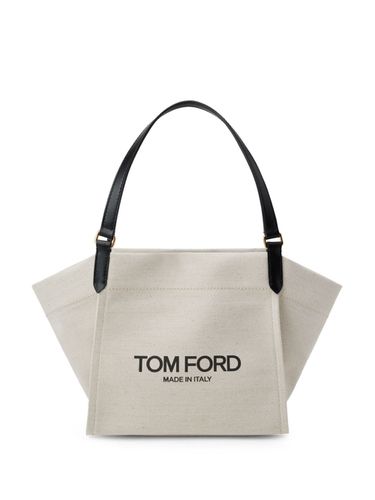 Canvas And Leather Medium Tote Bag - Tom Ford - Modalova
